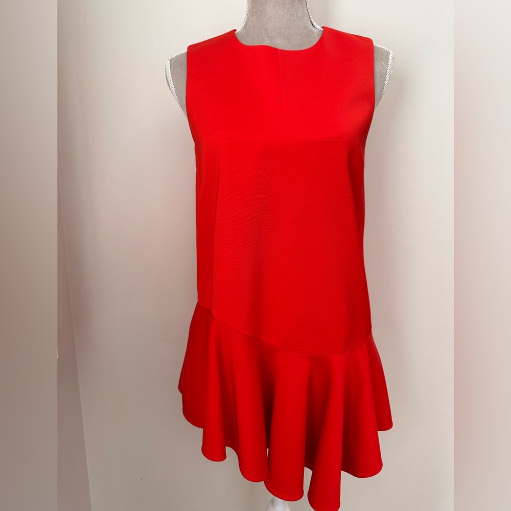 Tibi Asymmetrical Ruffle Hem Top